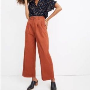 Madewell petite pleated wide leg pants